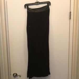 6th and Lane Faux Wrap Black Skirt